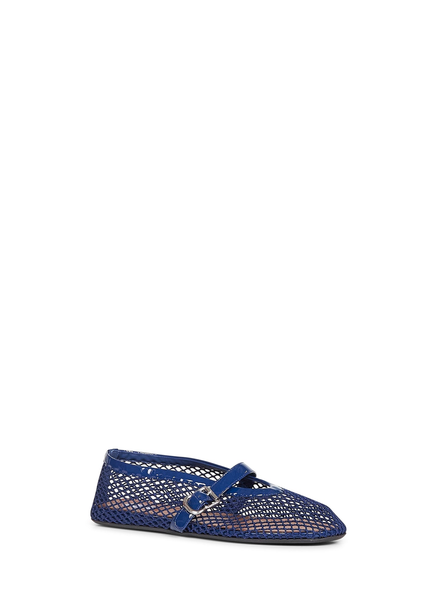 Blue ocean fishnet ballet flats