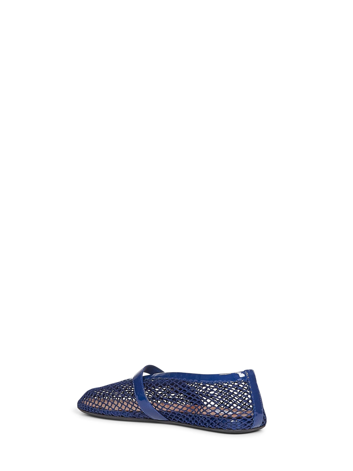 Blue ocean fishnet ballet flats