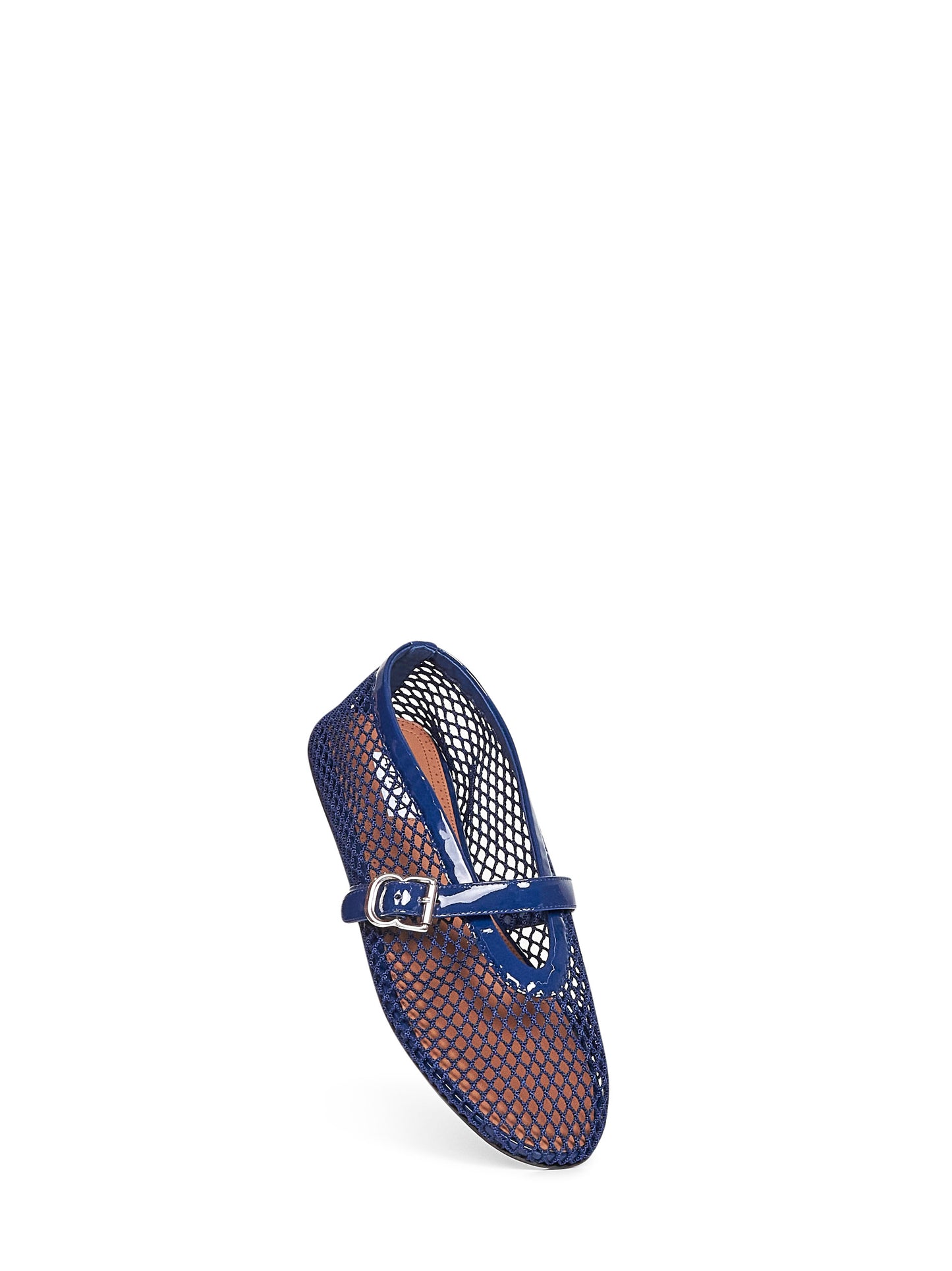 Blue ocean fishnet ballet flats