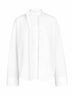 Camicia a strati in popeline bianco<BR/>