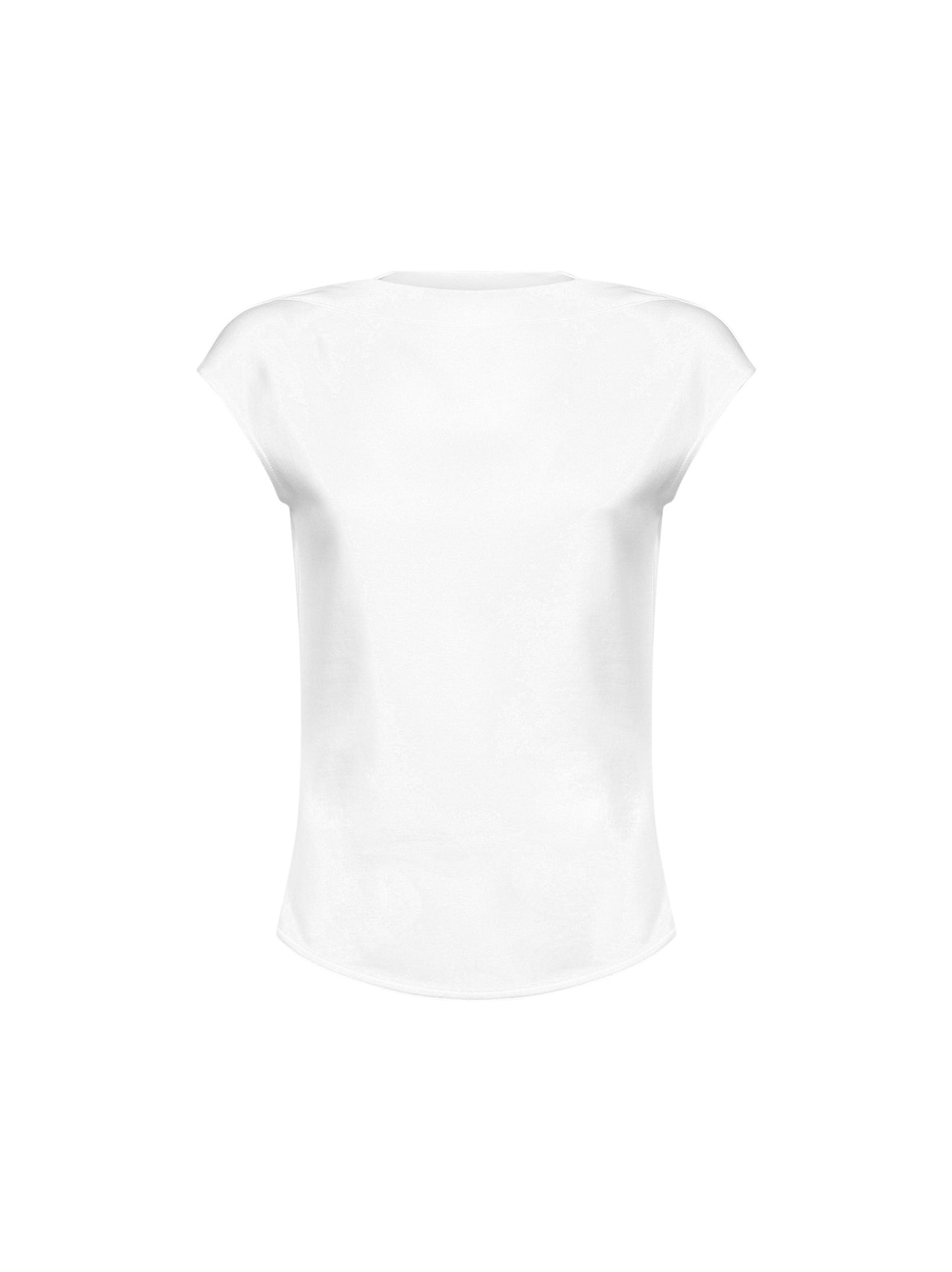 Top in cotone bianco