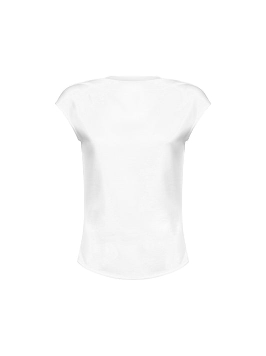 Top in cotone bianco