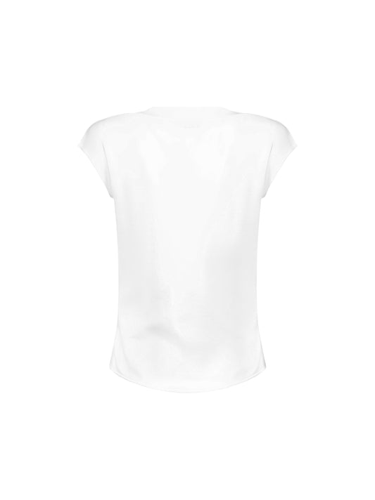 Top in cotone bianco