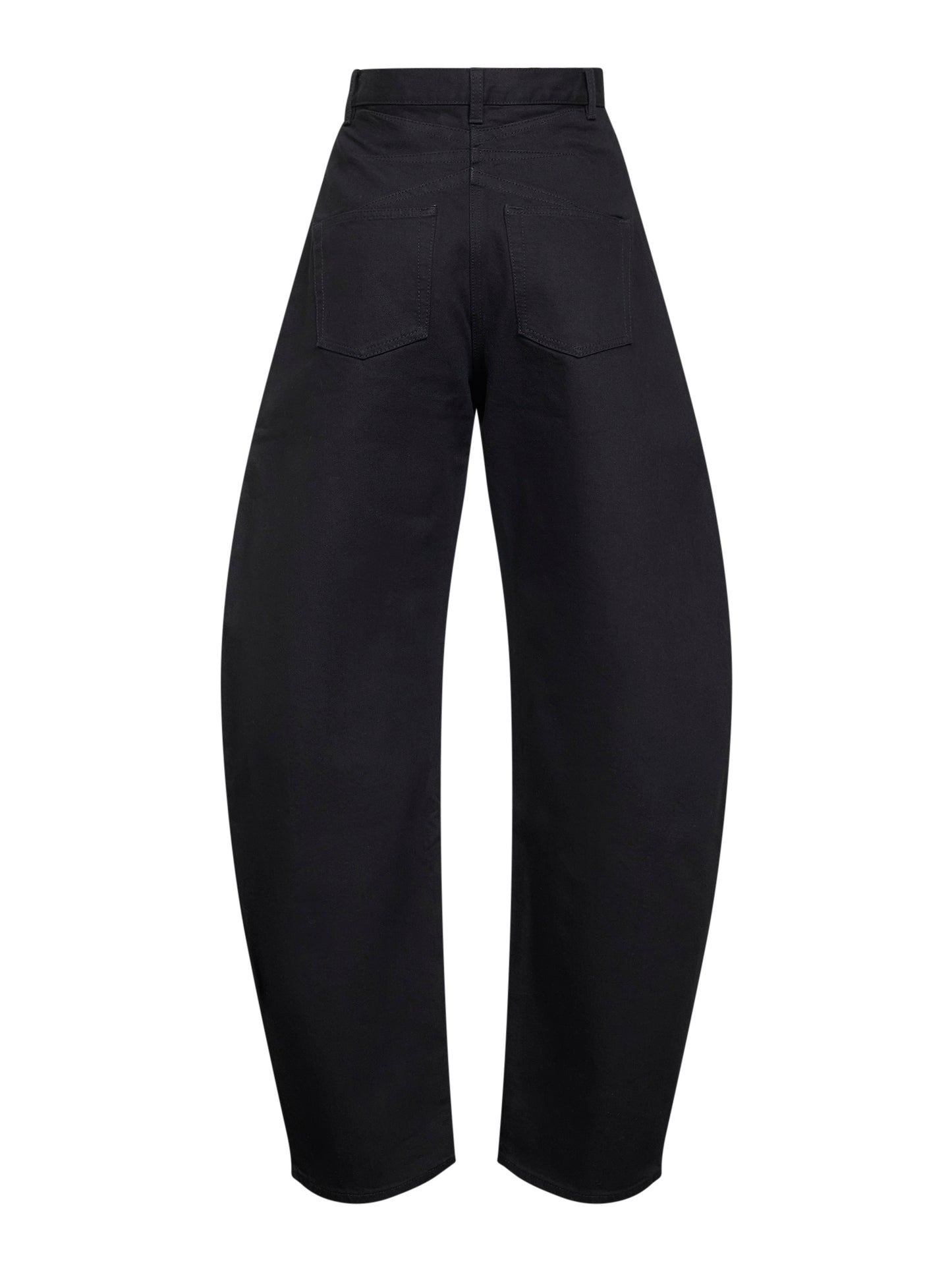 Jeans arrotondati in denim nero