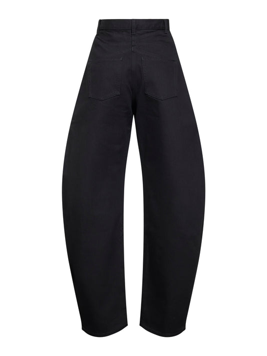 Jeans arrotondati in denim nero