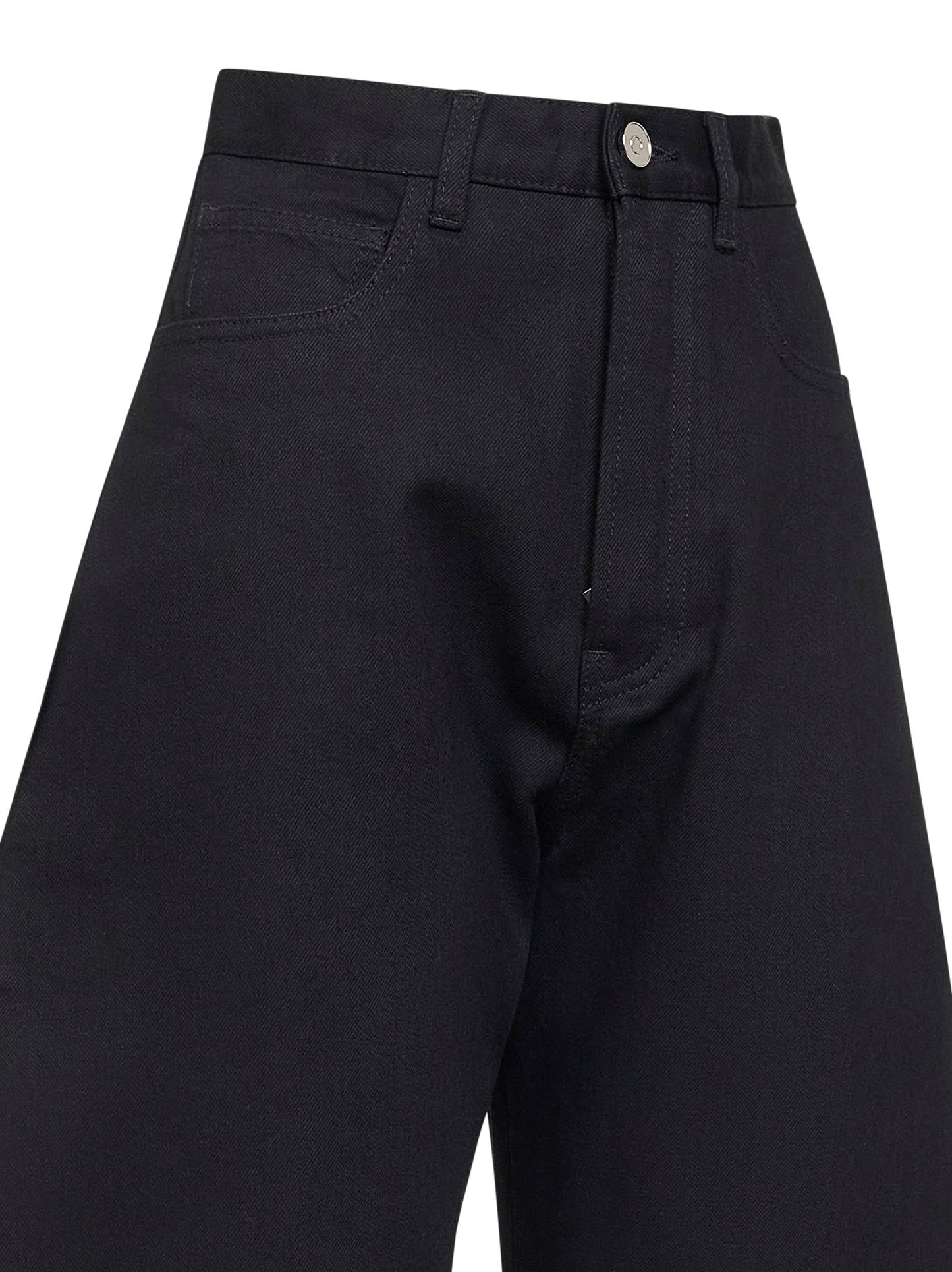 Jeans arrotondati in denim nero