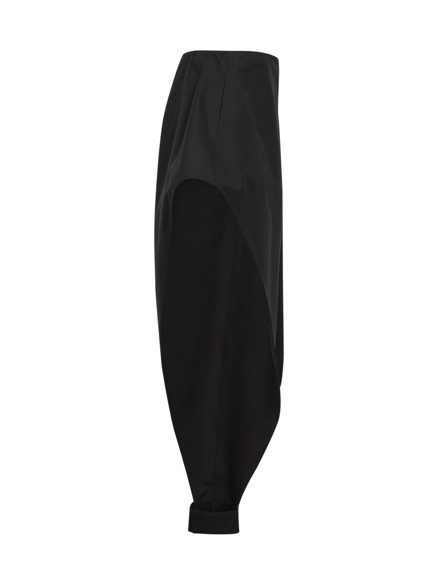 Black cotton gabardine pointed trousers