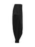 Black cotton gabardine pointed trousers