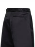 Pantaloni arrotondati in cotone e viscosa nero<BR/>