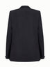 Black enver satin oversized double-breasted blazer
