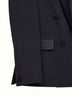 Black enver satin oversized double-breasted blazer