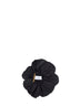 Black viscose and taffeta and organza flower brooch