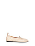 Cream leather Rosalind stretchy ballet flats