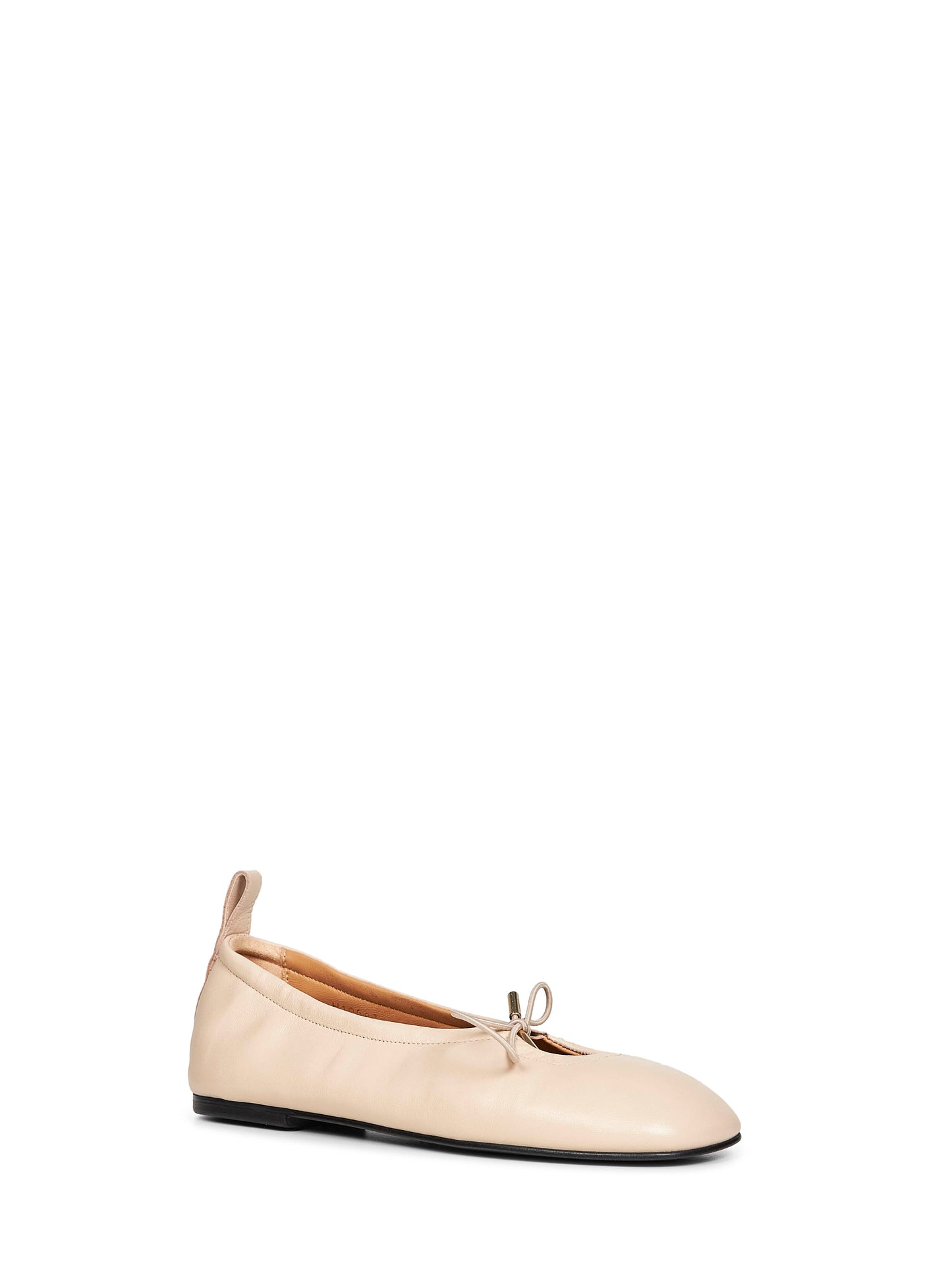 Cream leather Rosalind stretchy ballet flats