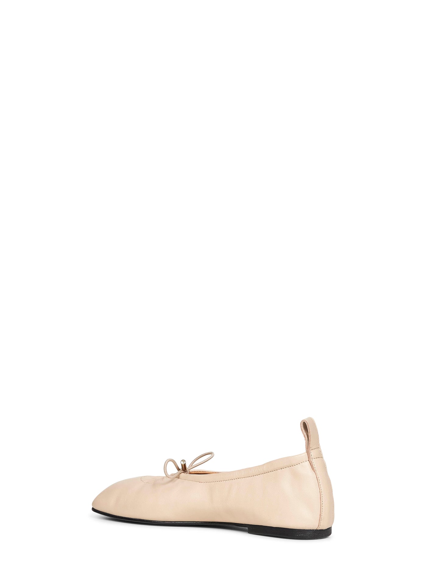 Cream leather Rosalind stretchy ballet flats