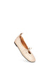 Cream leather Rosalind stretchy ballet flats
