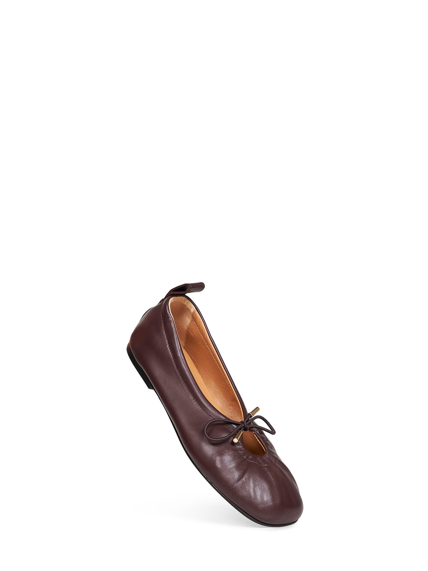 Brown leather Rosalind stretchy ballet flats