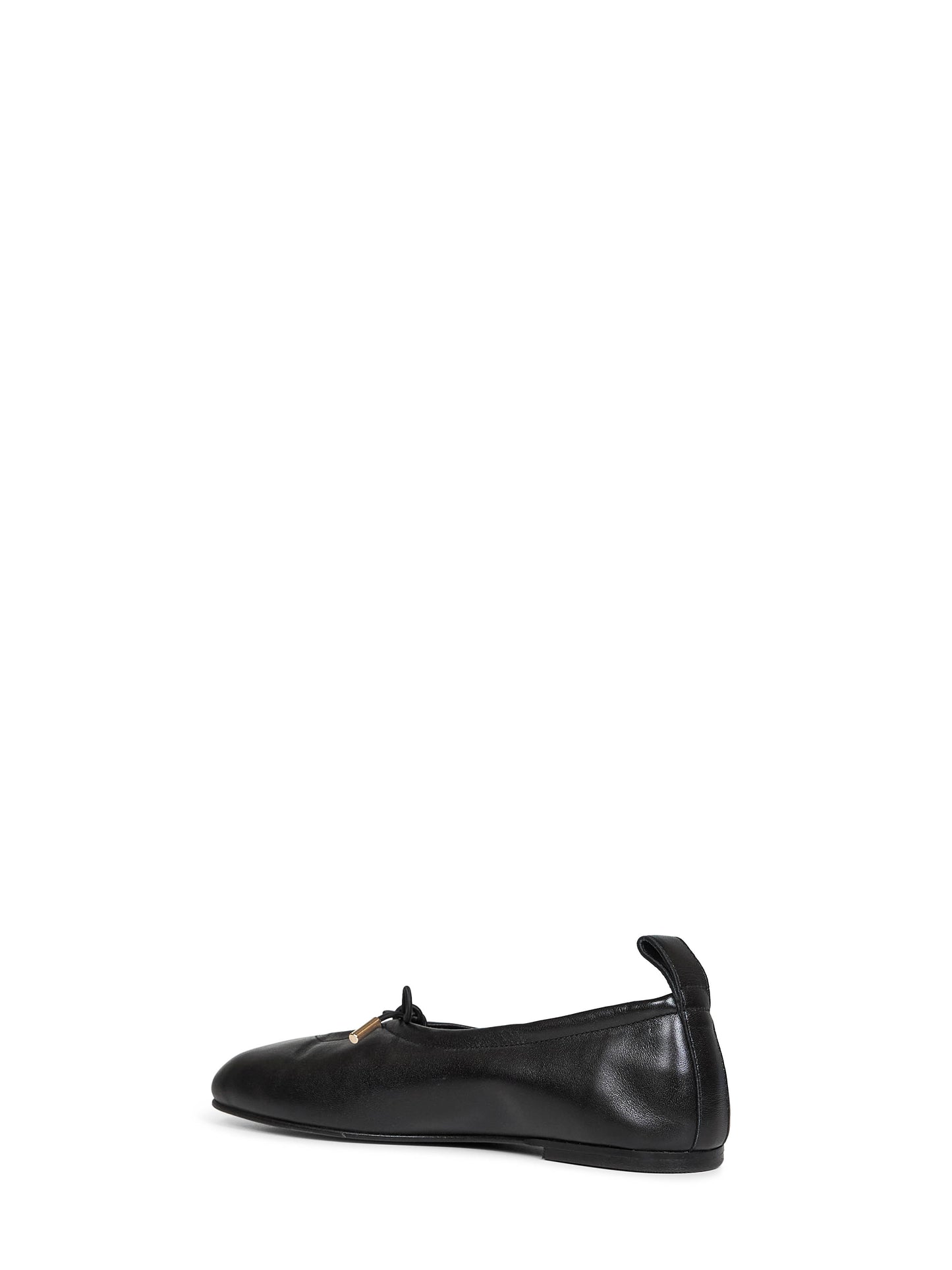 Black leather Rosalind stretchy ballet flats