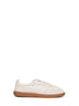 Cream suede Tb.490 sneakers with crochet details