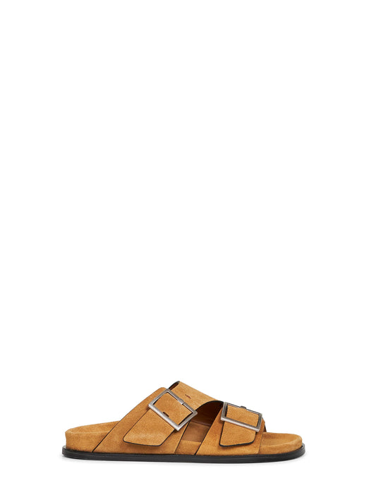 Tan suede Alba sandals