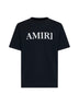 Black T-Shirt with Logo Lettering Print in Cotton