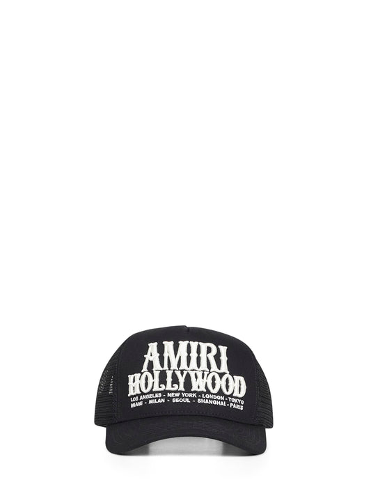 Black Amiri Hollywood trucker hat
