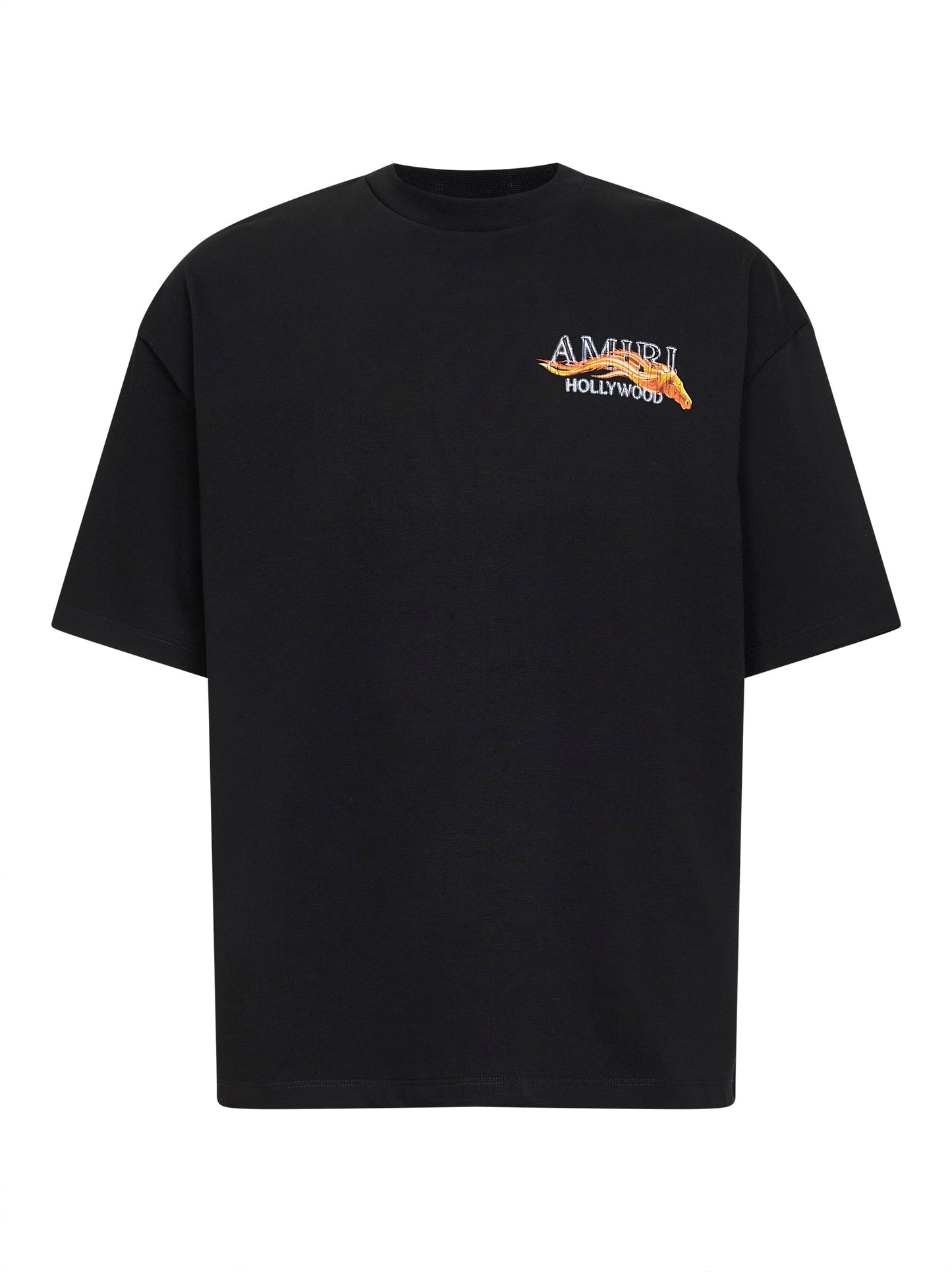 T-shirt Amiri Hollywood Horse in jersey nero