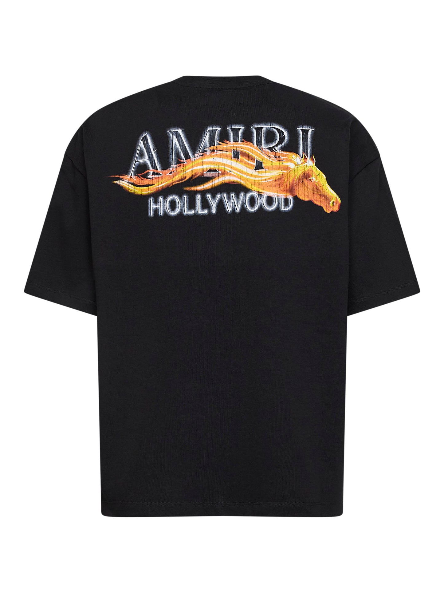 T-shirt Amiri Hollywood Horse in jersey nero