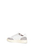 White leather and grey suede Medalist Low sneakers