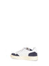 White leather and blue suede Medalist Low sneakers