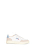 White leather and beige suede Medalist Low sneakers