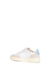 White leather and beige suede Medalist Low sneakers