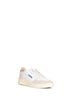 White leather and beige suede Medalist Low sneakers