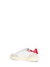 White leather and beige suede Medalist Low sneakers