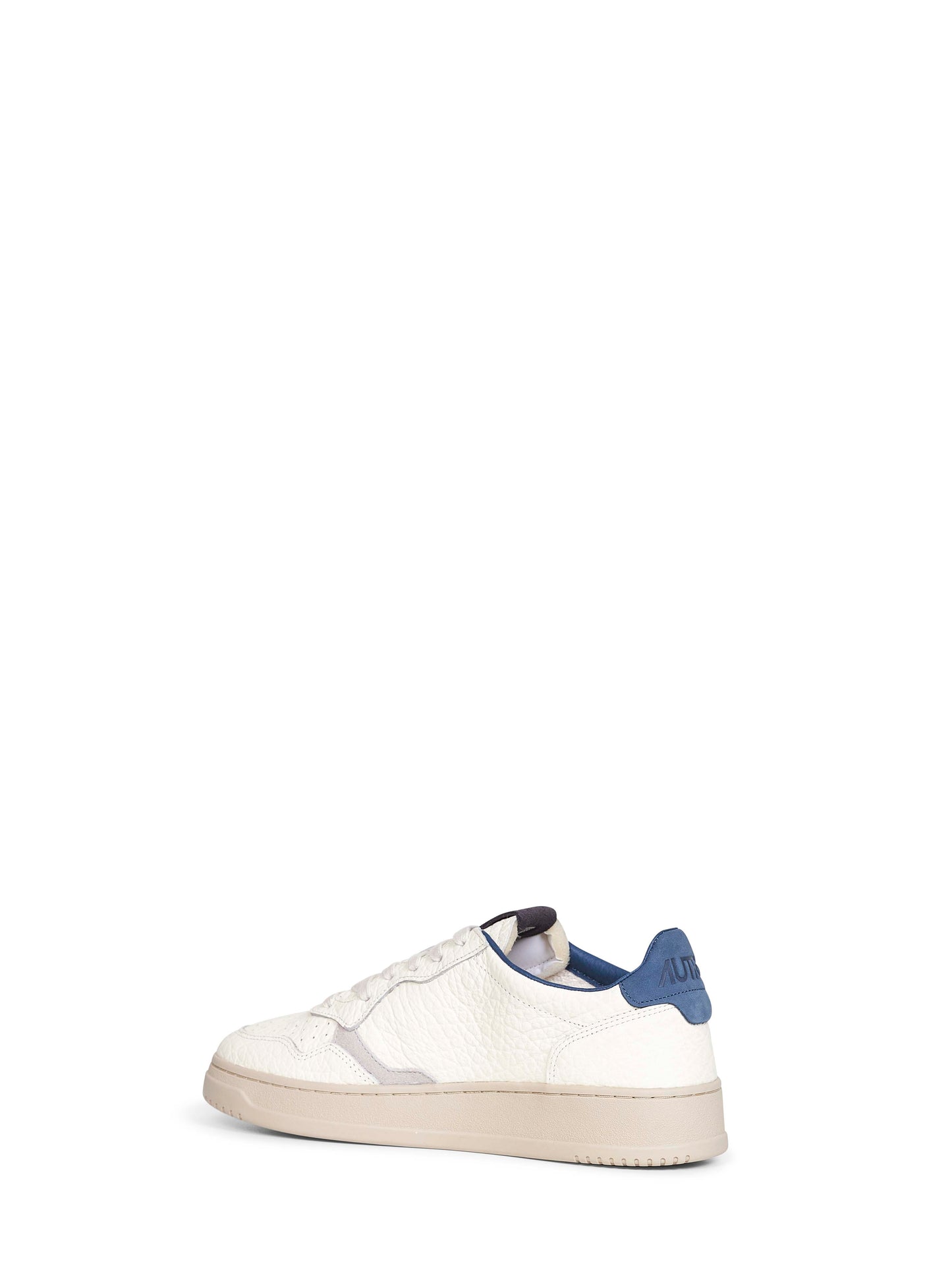 White grained leather Medalist Low sneakers