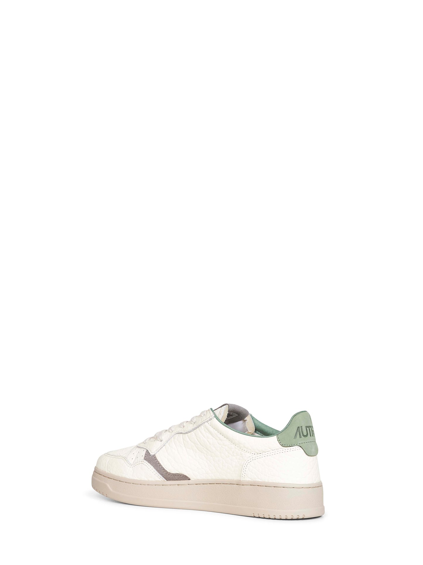 Sneakers Medalist Low in pelle a grana bianca