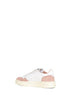 White leather and rose suede Medalist Low sneakers