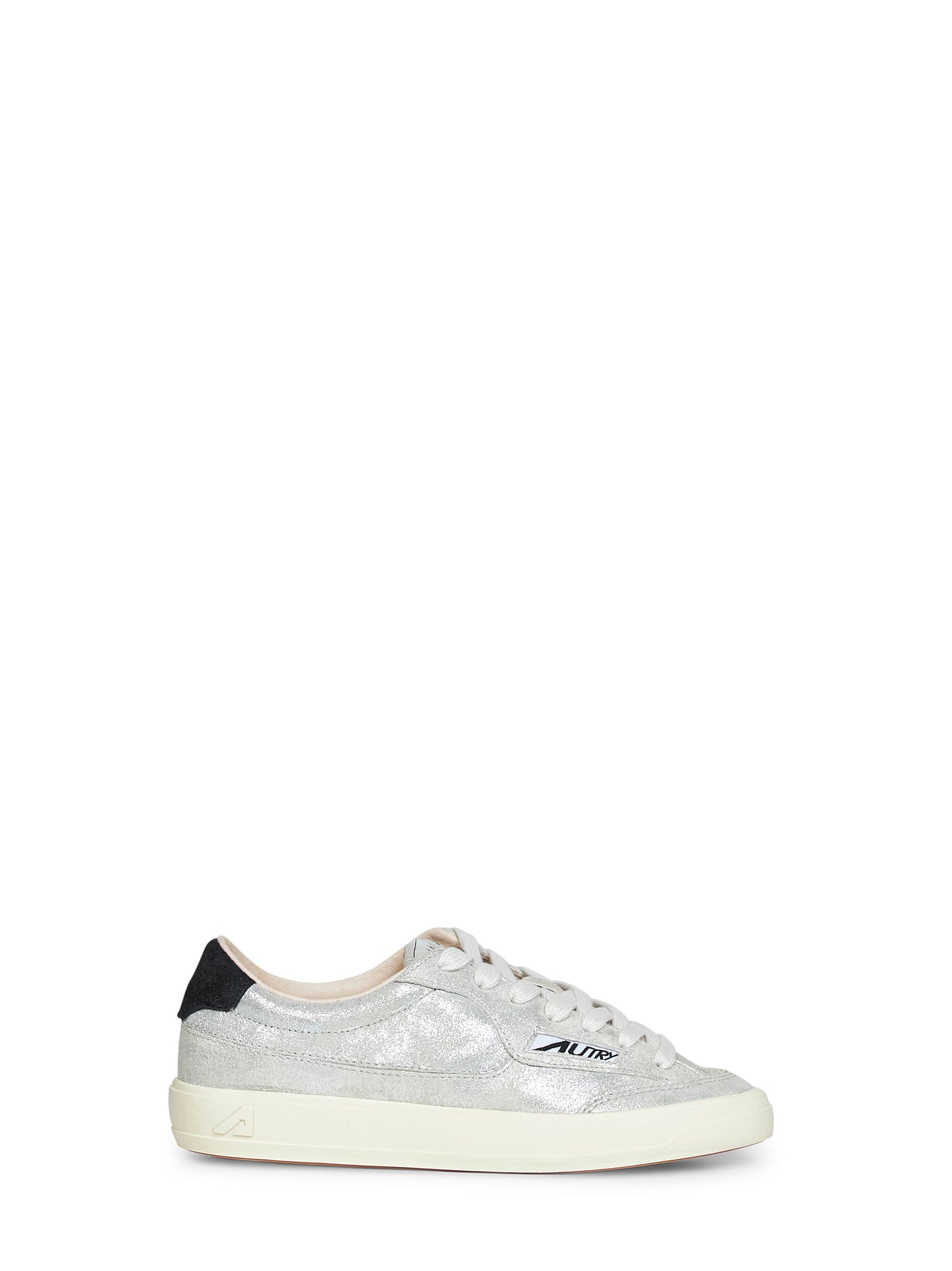 Sneakers Windscape Low in suede laminato argento