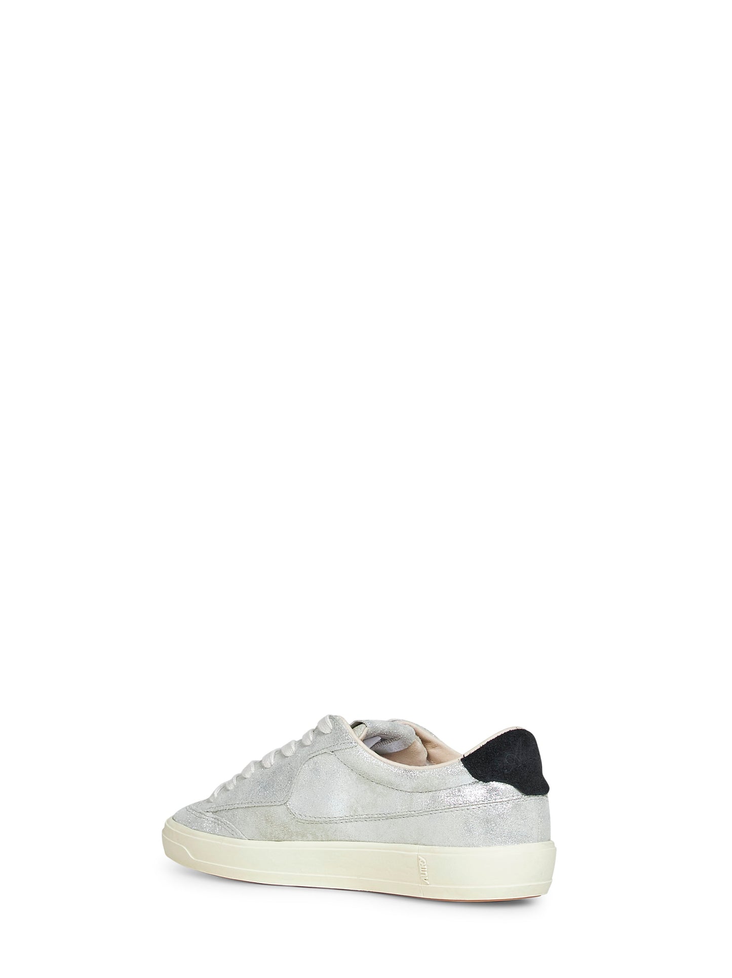 Sneakers Windscape Low in suede laminato argento