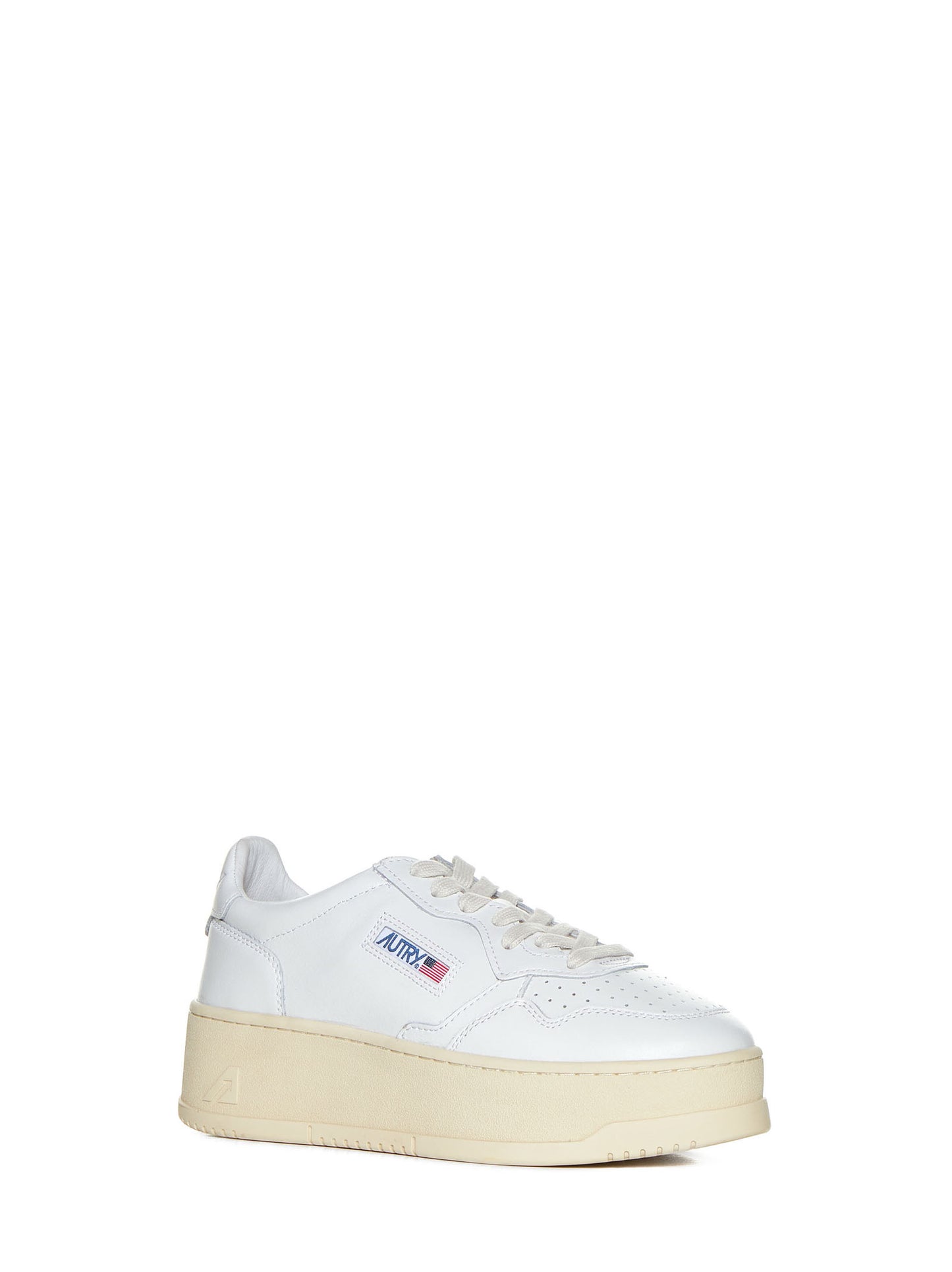 Sneakers Medalist in pelle con platform<BR/>