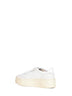 White leather and glitter Medalist Platform sneakers