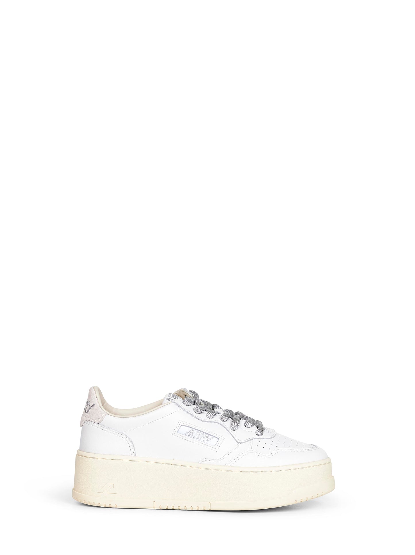 White leather Medalist Platform sneakers