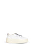 White leather Medalist Platform sneakers