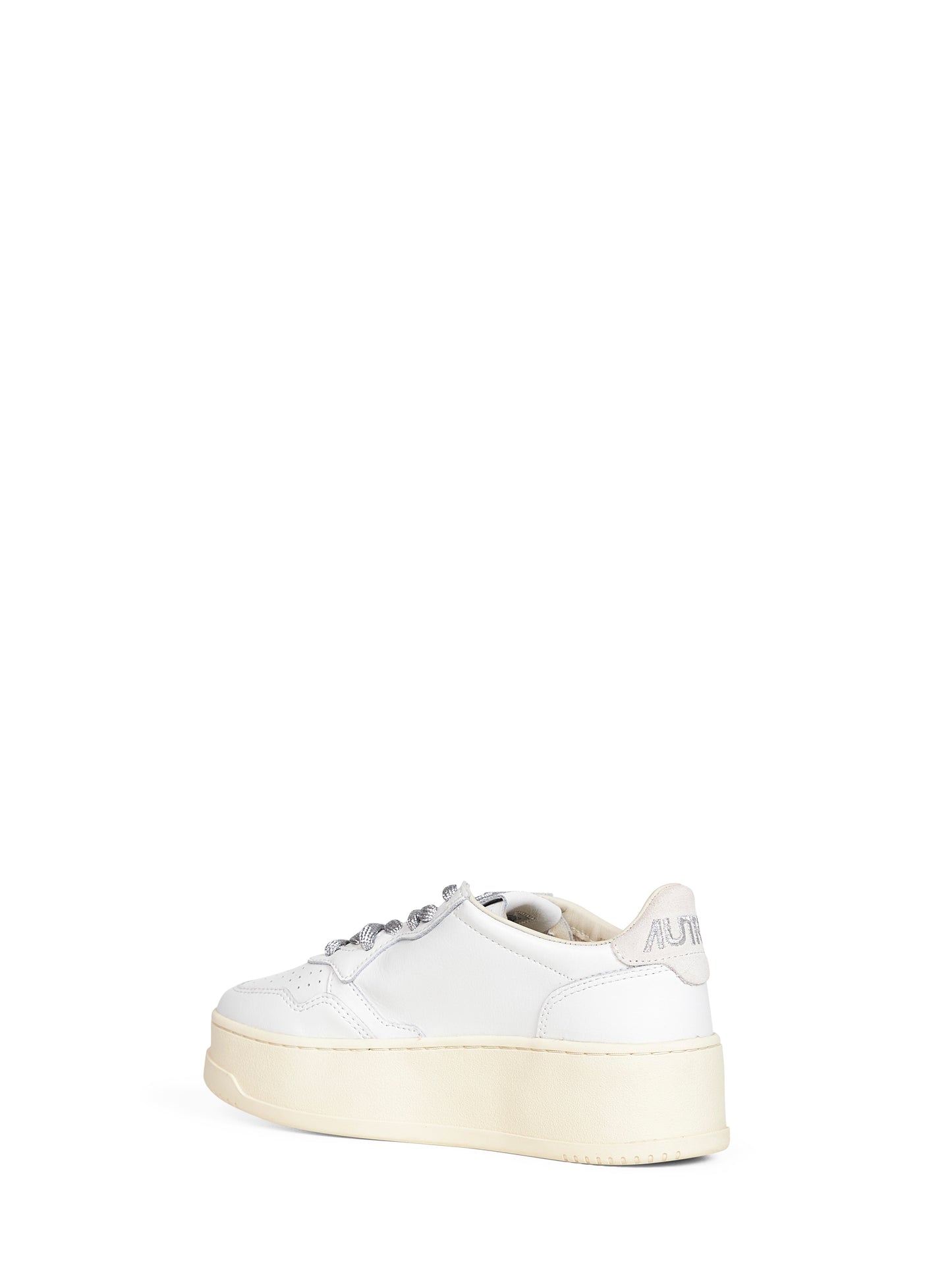 White leather Medalist Platform sneakers