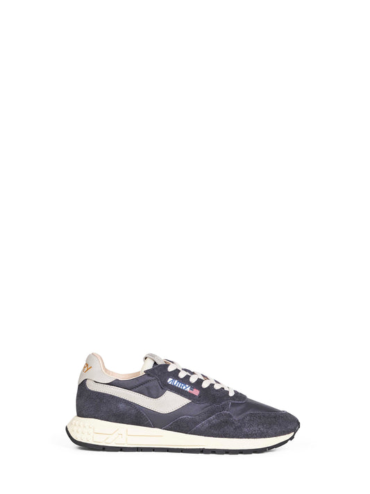 Black nylon and suede Reelwind Low sneakers