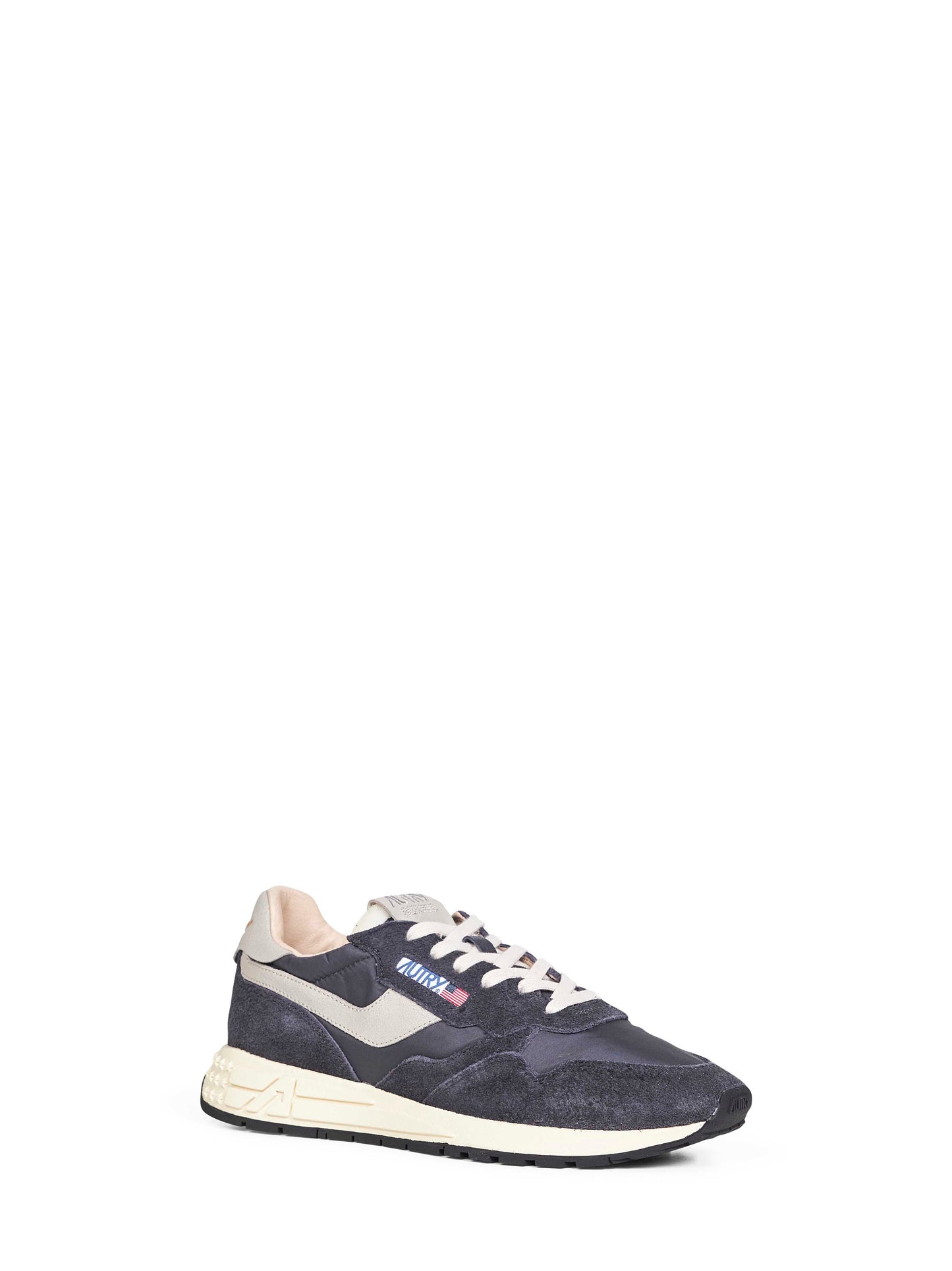 Black nylon and suede Reelwind Low sneakers