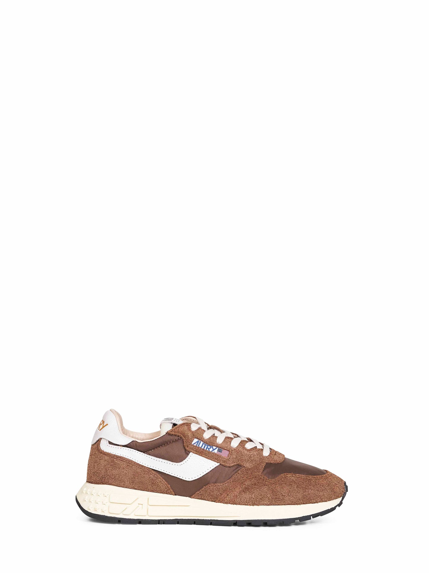 Brown nylon and suede Reelwind Low sneakers