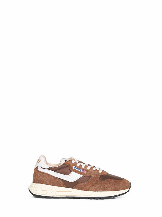Brown nylon and suede Reelwind Low sneakers