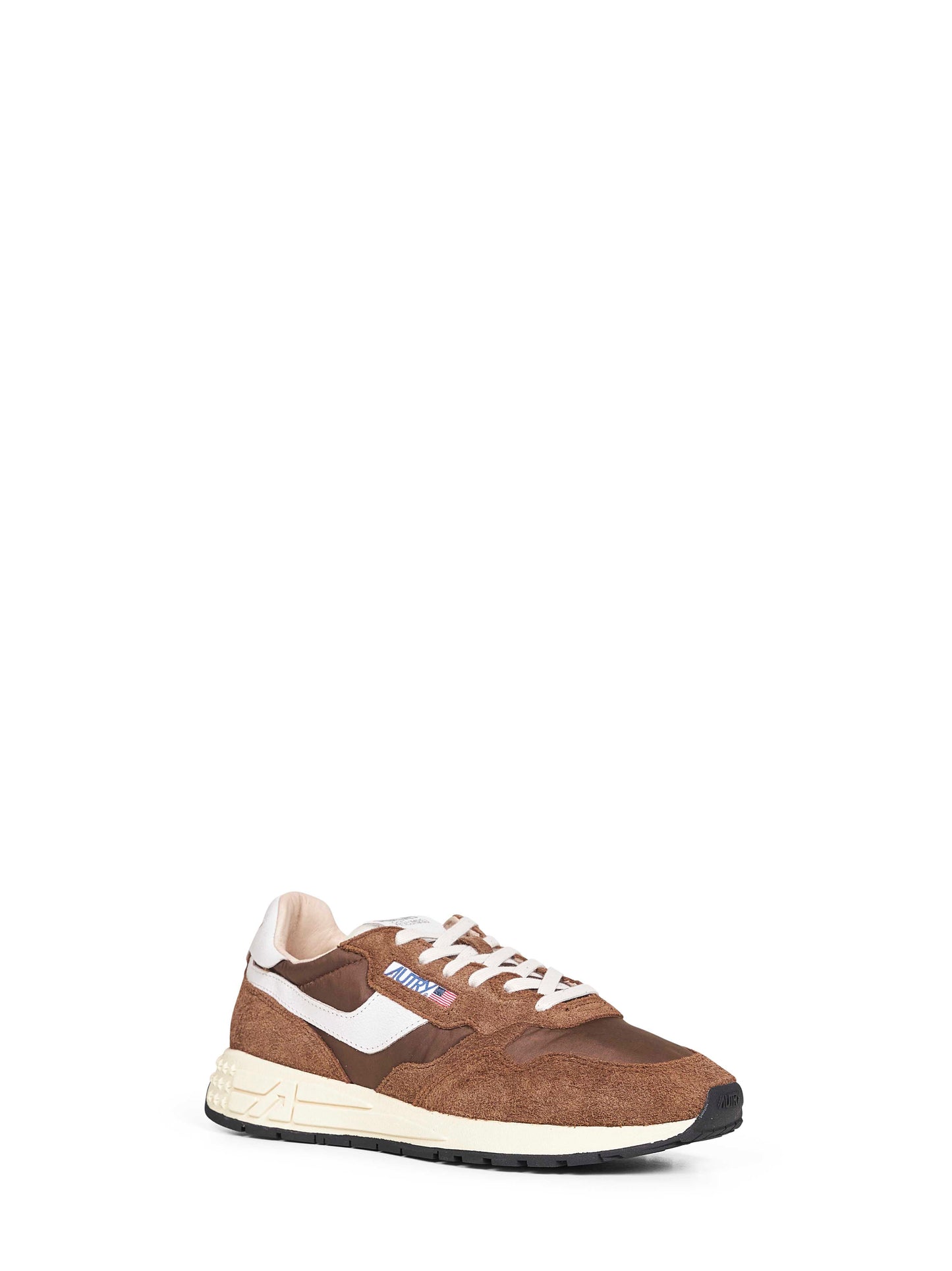 Brown nylon and suede Reelwind Low sneakers