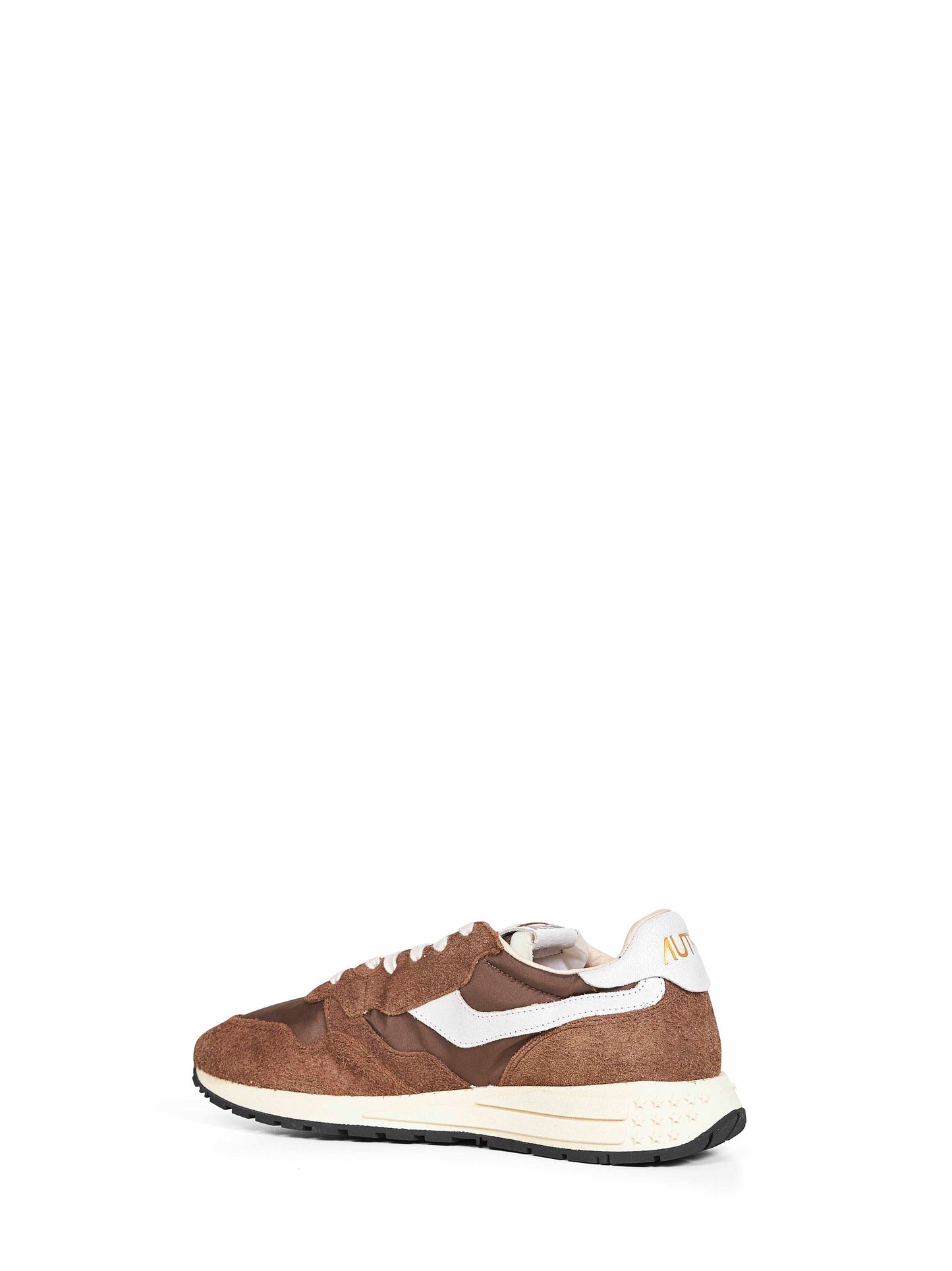Brown nylon and suede Reelwind Low sneakers